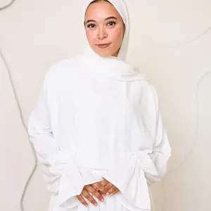 WHITE CREPE DRESSY ISDAL