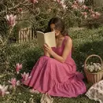 Fuchsia Daisy Embroidered Cotton Dress
