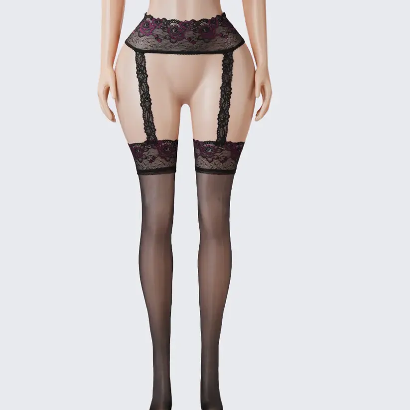 Lace Perfumed See-Through Garter Stockings