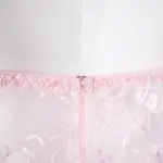 Embroidered Mesh Lace Deep V Lingerie Set