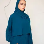 TEAL CREPE DRESSY ISDAL