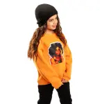 Orange Sweatshirt with "woman face" Print 🧡👧