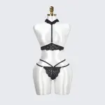Plus Size Cupless Lingerie Bra Panty Set