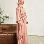 BLUSH PINK SATIN DRESS ISDAL