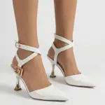 Elegant Heels with Gold Buckle Detail C-86