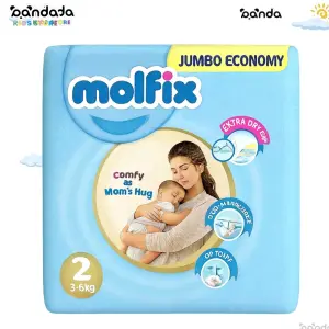 مولفيكس جامبو حفاظ tape مقاس 2 , 3-6 كيلوجرام ، ٦٠ حفاظة