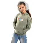Olive green tie dye Hoodie with "Sweet girl" Print