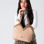 V-Cut Shoulder Bag-cafe