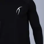 Long Sleeve Running Black Tee