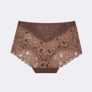 Plus Size Women's Breathable Cotton Lace Panty
