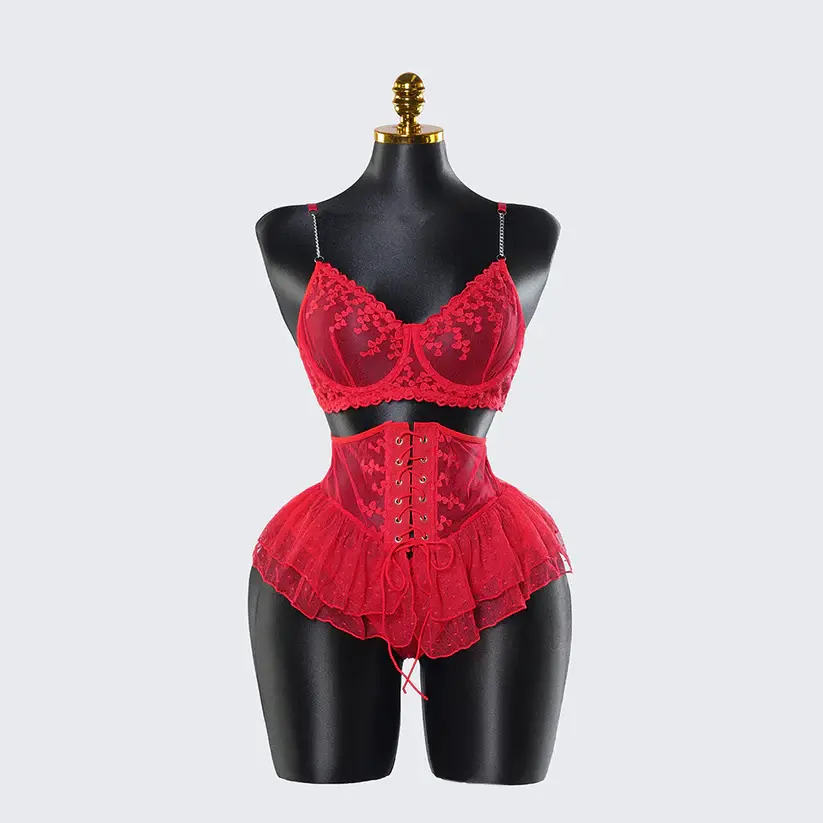 Sexy Lace Lingerie See-through Miniskirt Underwear
