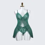 Green Full-body Lace Top Panty Set