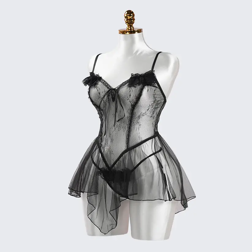 Lace Embroidery Bridal Lingerie Dress