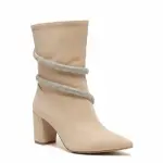 Boots with white belts wrap around it B-43
