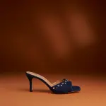 Midnight Stud Denim Heels