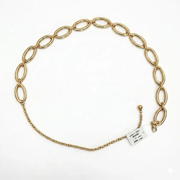 Women's Oval Link Chain Waist Belt U-31