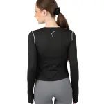 Streamline Long Slevess Women's Black Top