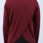 Vivid Long Sleeve Burgundy Hoodie