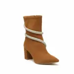 Boots with white belts wrap around it B-43