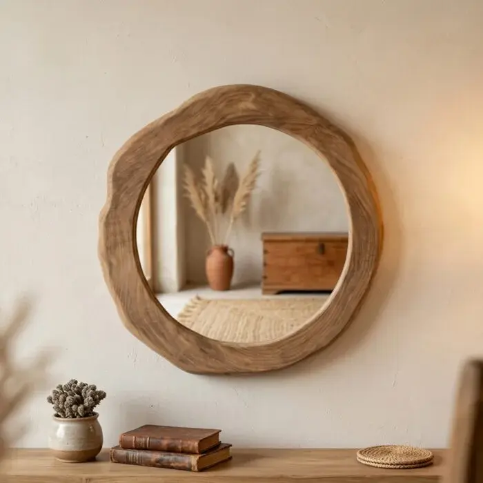 Handmade Organic Wood Mirror