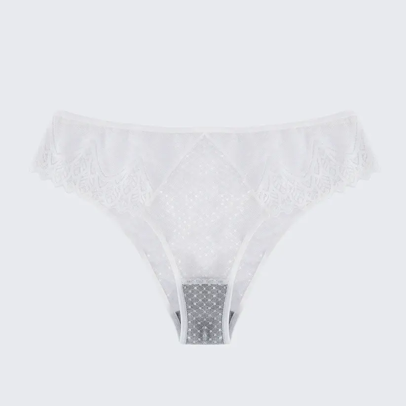 Plus Size Sexy Sheer Lace Mesh Bra Panty Set