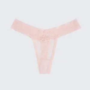Plus Size Sheer Lace Thong Women's Sexy Lingerie Panty Set