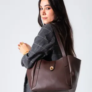 Minimal Turn Closure Bag-brown