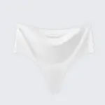 Women's Seamless Ice Silk Thong Underwear Leopard Print & Solid Color Panties
