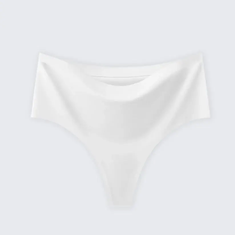 Women's Seamless Ice Silk Thong Underwear Leopard Print & Solid Color Panties