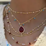 Sultana Teardrop Layered Necklace