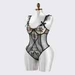 Vintage Lace Polka Dot Bodysuit