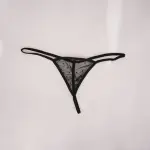 Black Polka Dot Mesh Gauze Top Panty Set