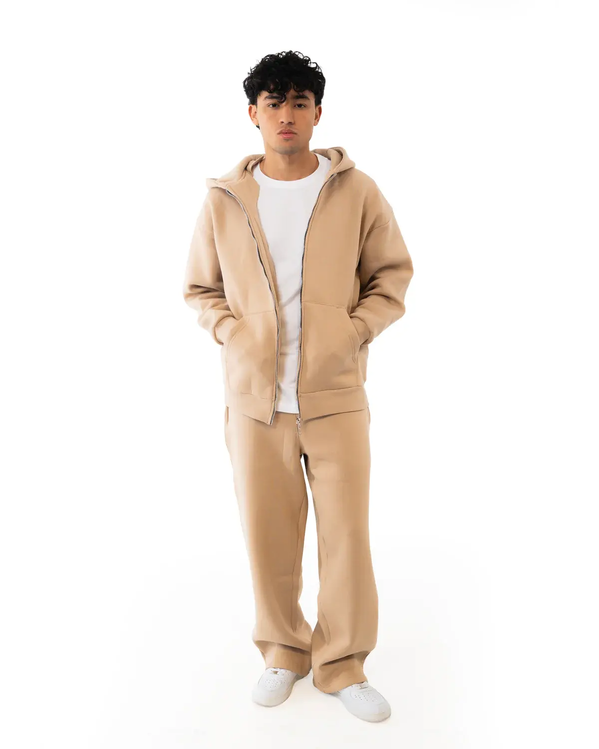 Essential Beige Zip-up