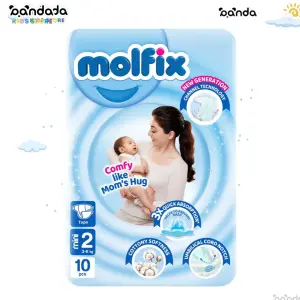 مولفيكس حفاظ مقاس 2 ، 3-5 كيلوجرام ، 10 قطع