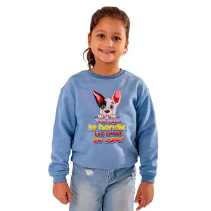 Blue Tie-Dye Sweatshirt with "Cute dog" print 🐶 💙