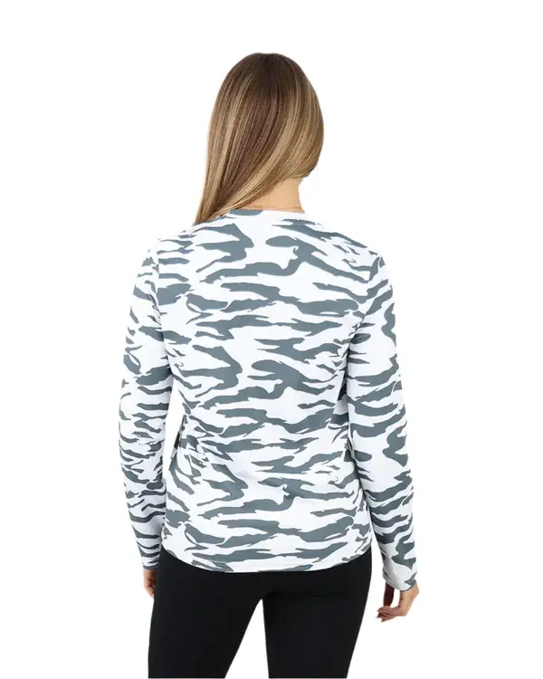 Cinchable Long-Sleeve Gray T-Shirt