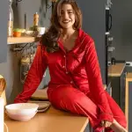 Red Scarlet Velvet Pajama
