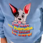 Blue Tie-Dye Sweatshirt with "Cute dog" print 🐶 💙