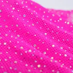 Shiny Rhinestone Glitter Spaghetti Strap Mesh Bodysuit
