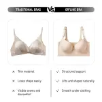 Seamless Deep V Memory Underwire Push Up Bra Plus Size Shaping Bralette