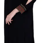 Elegant Black Maxi Dress with Embroidered Detailing