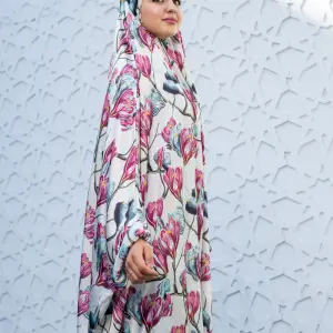 SPRING BLOOM PRINT SATIN MALHAFA ISDAL