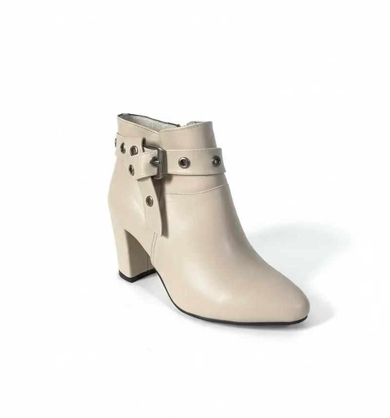 Boot Mid Heels Leather R-510
