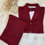 Ruby Crinkled Marble Effect pjs