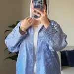 Stripped shirt كم مقلوب