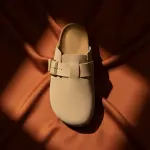 Suede Buckle Mule