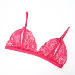 Plus Size Red Lace Bra Panty Set