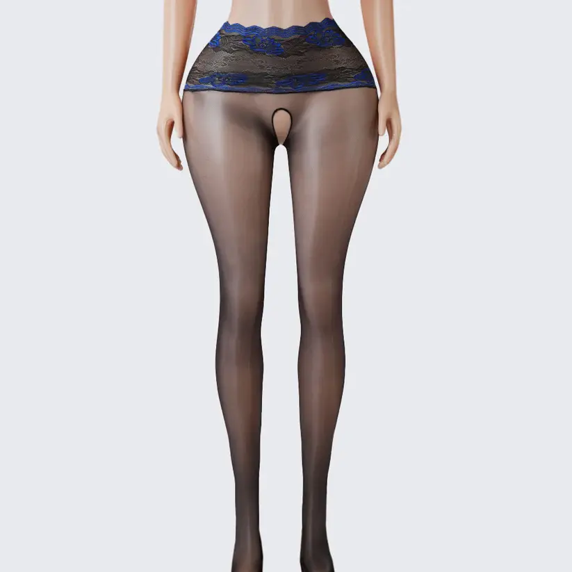 Lace Scented Ultra-Thin See-Through Open-Crotch Pantyhose