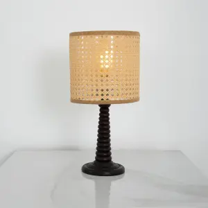 Rattan Boho Table Lamp 027