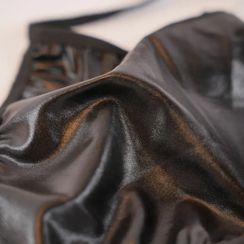 Sexy Black Leather Lingerie Bodysuit